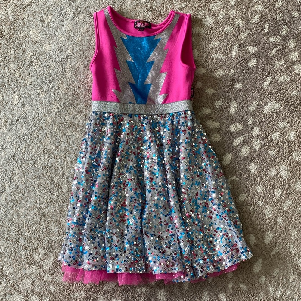 JoJo's Siwa Sequin Dress Lightening Bolt Voltage Dress
Size X small 4-5